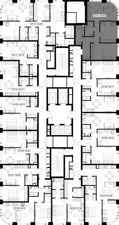 2-комнатная квартира, 69,9 м² — фото 2