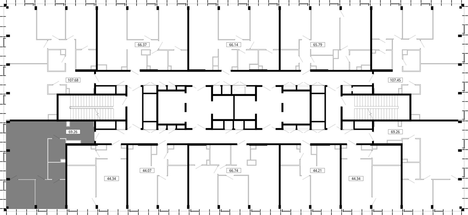 2-комнатная квартира, 68,6 м² — фото 2