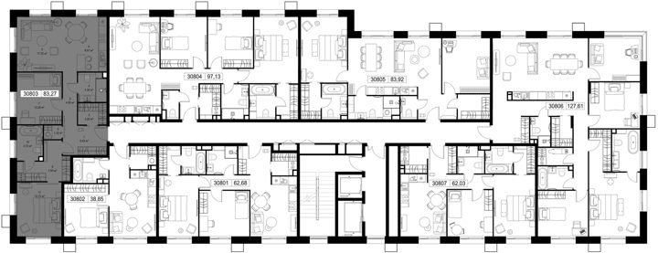 2-комнатная квартира, 83,3 м² — фото 2