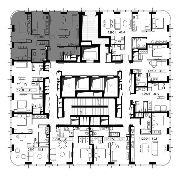 3-комнатная квартира, 85,5 м² — фото 2