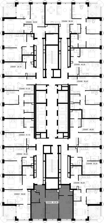 2-комнатная квартира, 63,5 м² — фото 2