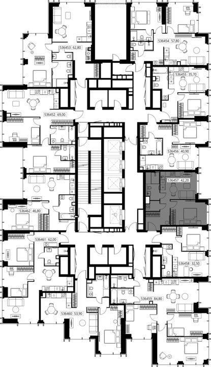 1-комнатная квартира, 42,2 м² — фото 2