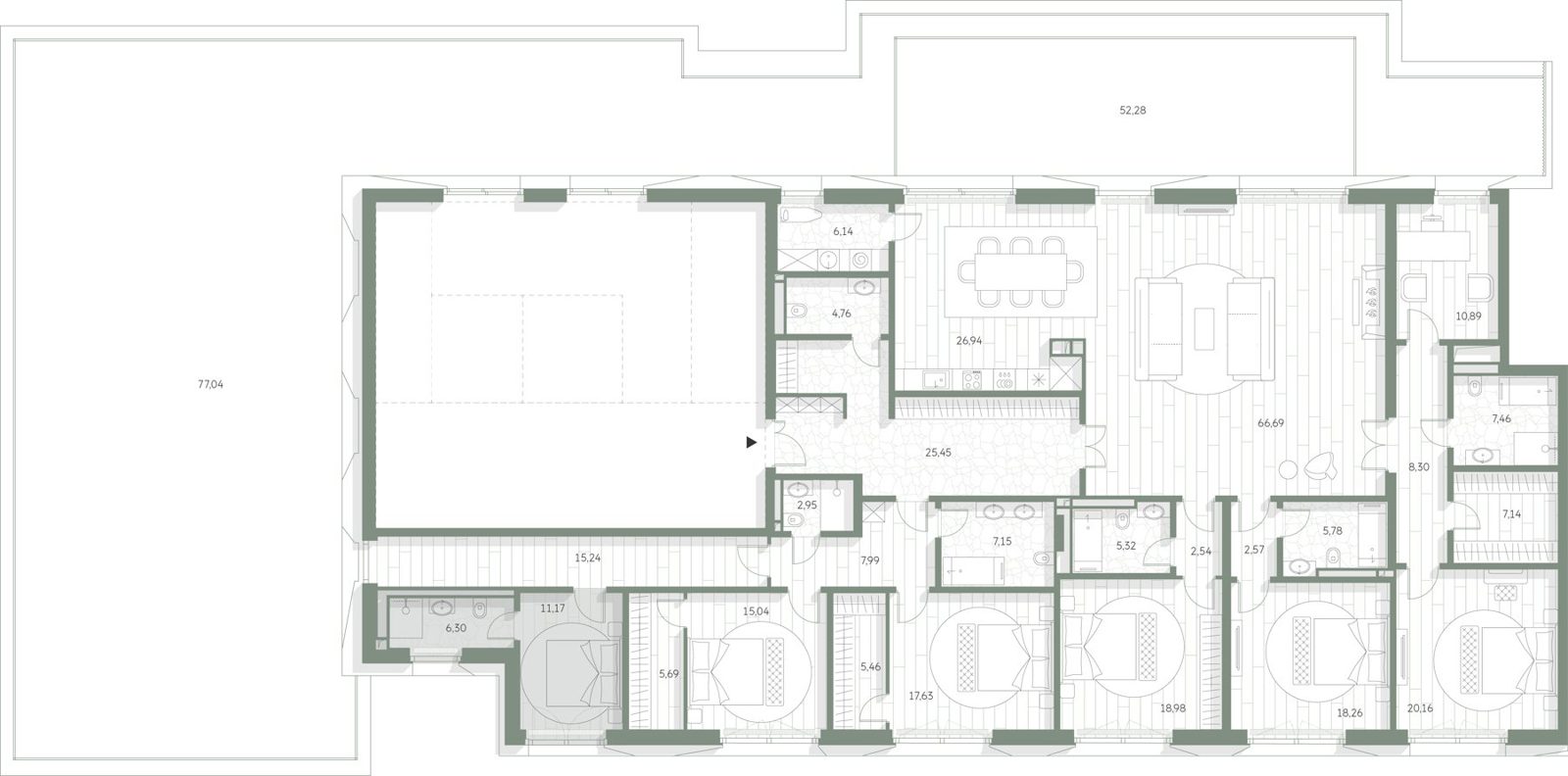 6-комнатная квартира, 424,7 м²