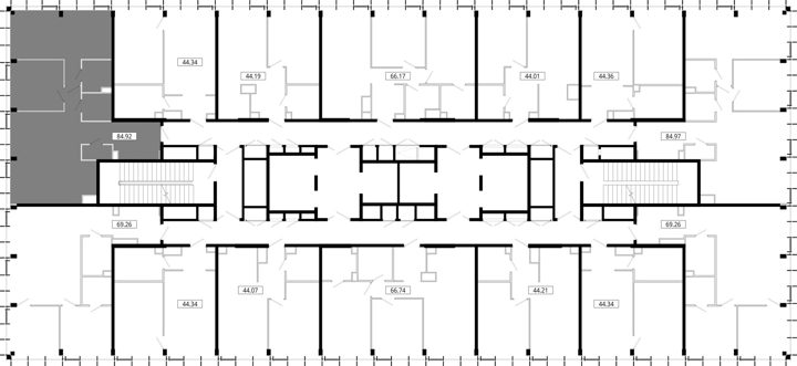 2-комнатная квартира, 84,3 м² — фото 2