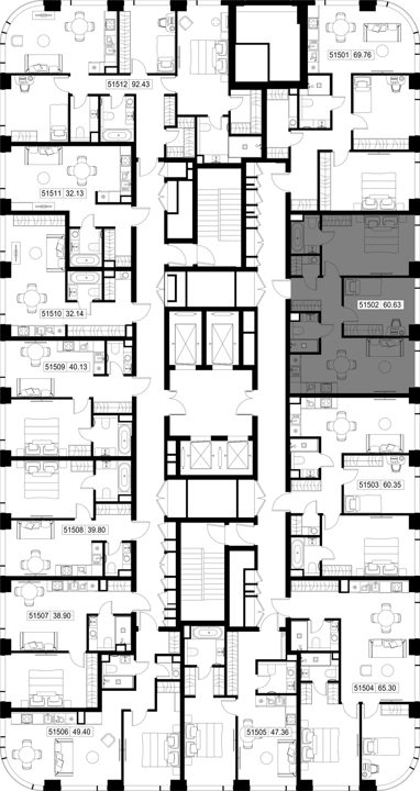 2-комнатная квартира, 60,6 м² — фото 2