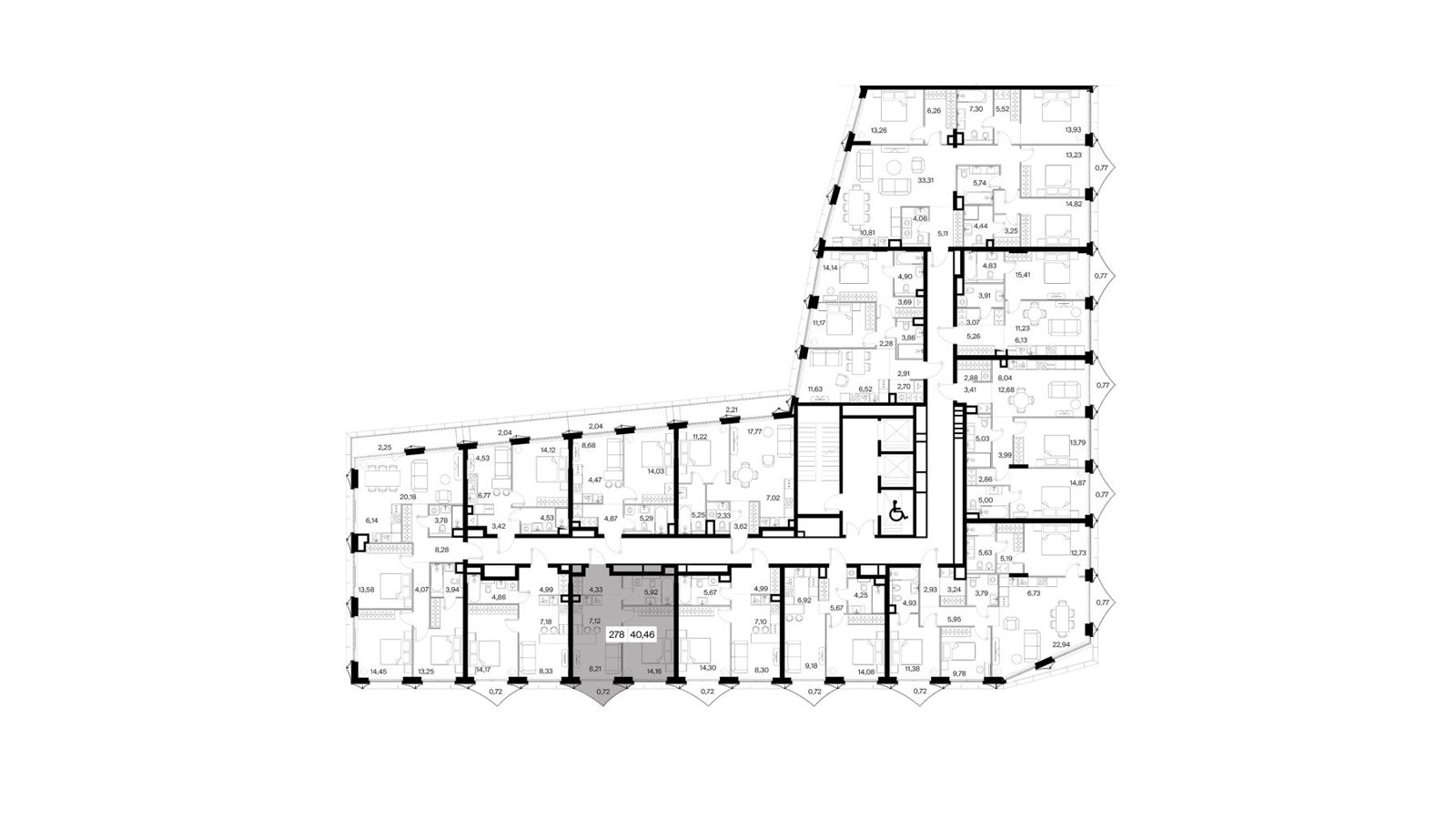 1-комнатная квартира, 40,5 м² — фото 2