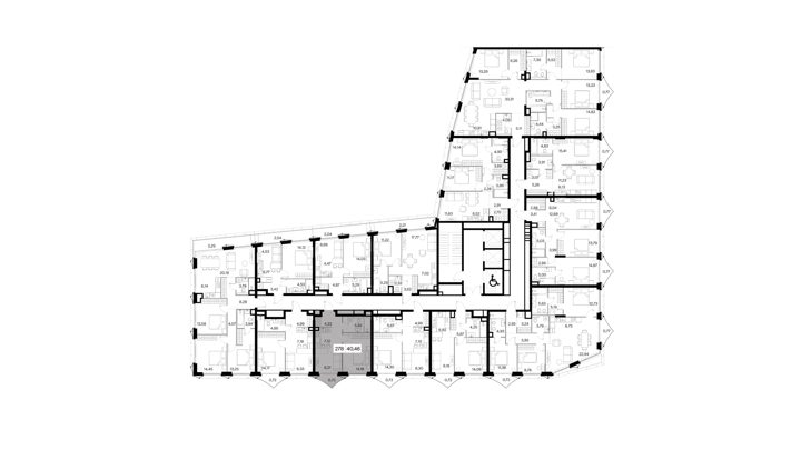 1-комнатная квартира, 40,5 м² — фото 2