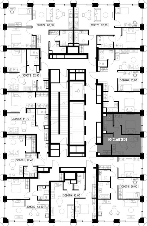 1-комнатная квартира, 34,5 м² — фото 2
