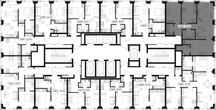 3-комнатная квартира, 83,1 м² — фото 2