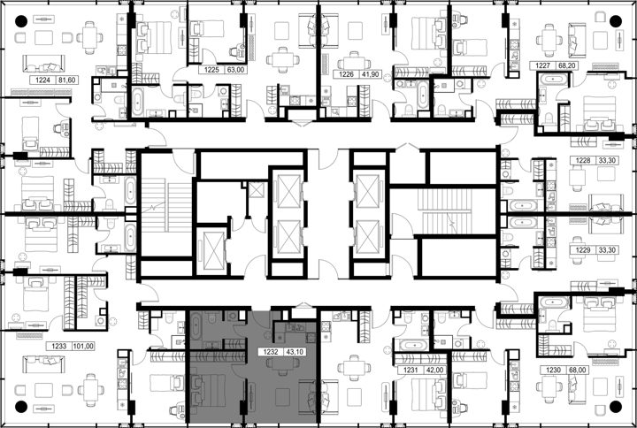 1-комнатная квартира, 43,1 м² — фото 2