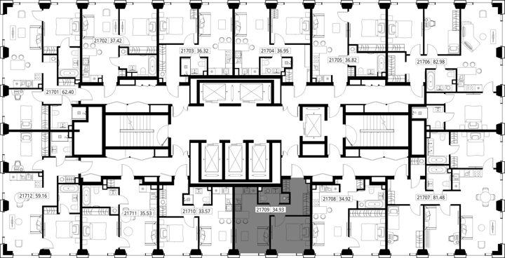1-комнатная квартира, 34,9 м² — фото 2