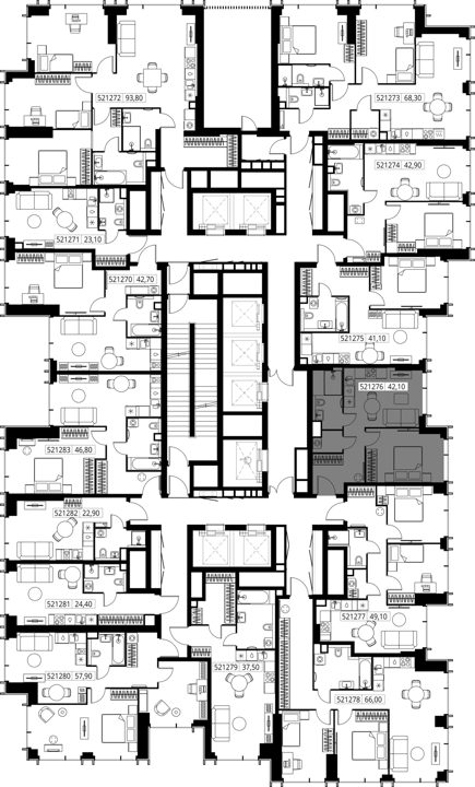 1-комнатная квартира, 42,1 м² — фото 2