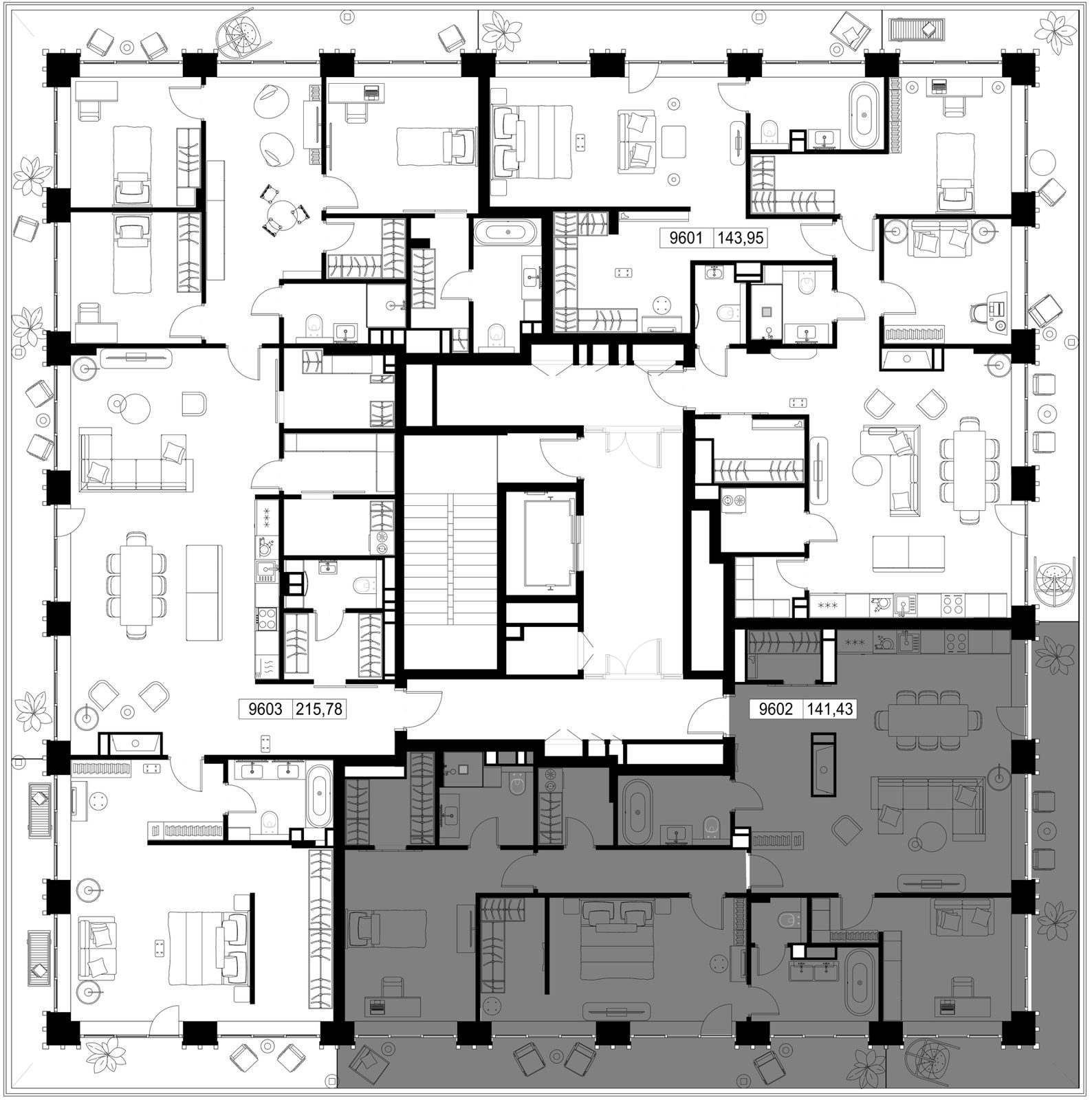 3-комнатная квартира, 141,4 м² — фото 2
