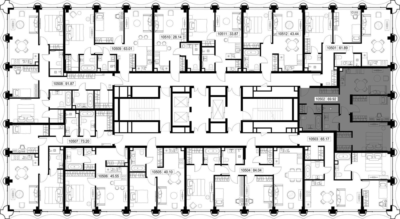 2-комнатная квартира, 69,9 м² — фото 2