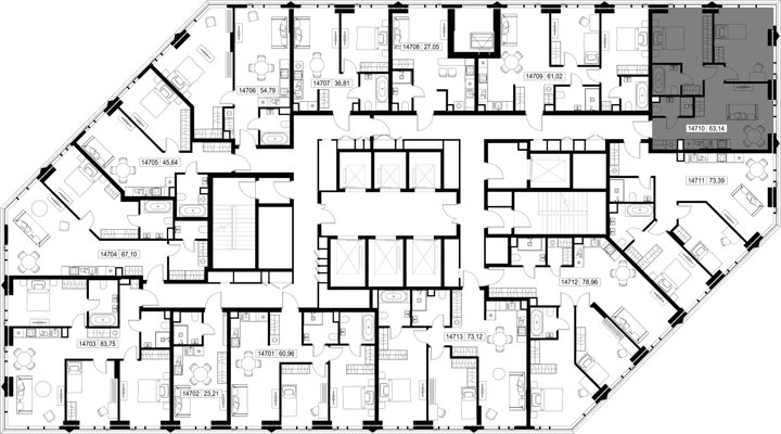 2-комнатная квартира, 63,1 м² — фото 3