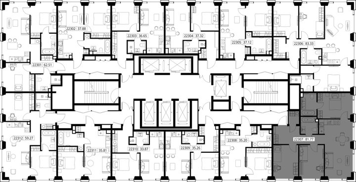 3-комнатная квартира, 81,8 м² — фото 2