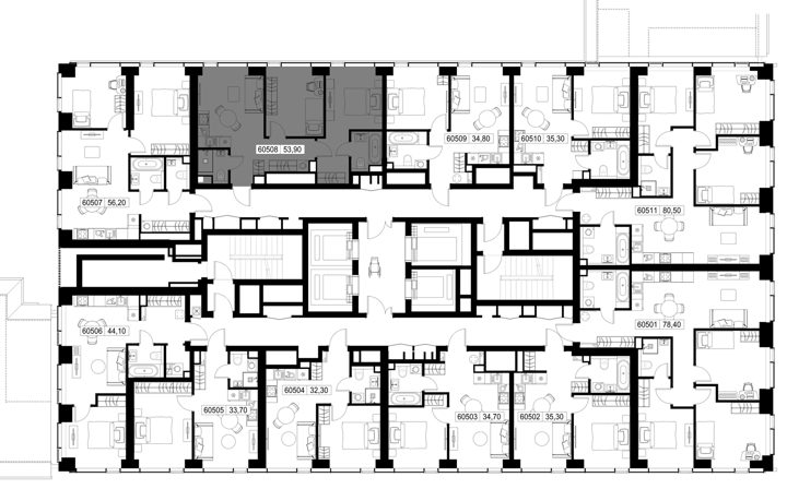 2-комнатная квартира, 53,9 м² — фото 2