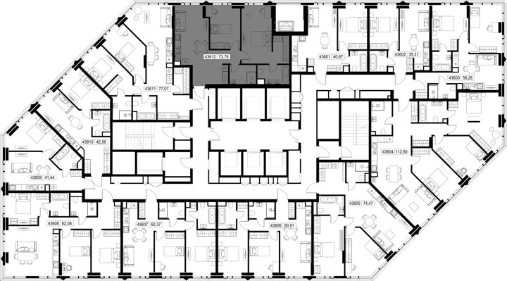 2-комнатная квартира, 73,8 м² — фото 2