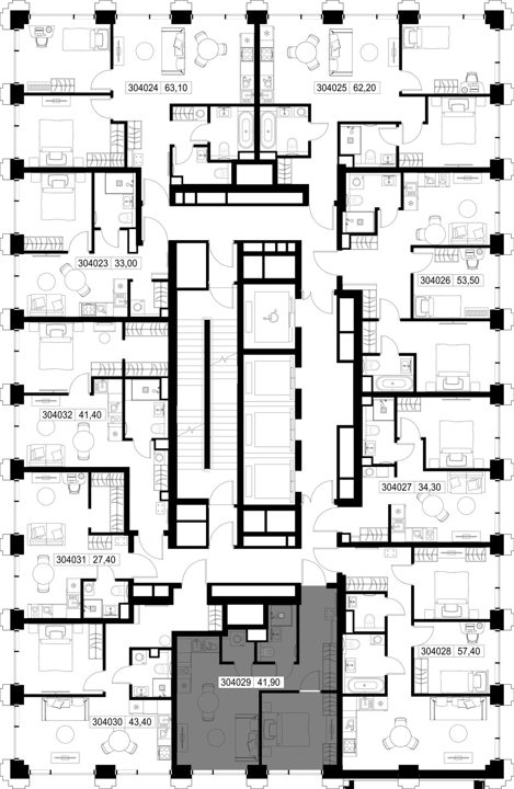 1-комнатная квартира, 41,9 м² — фото 2