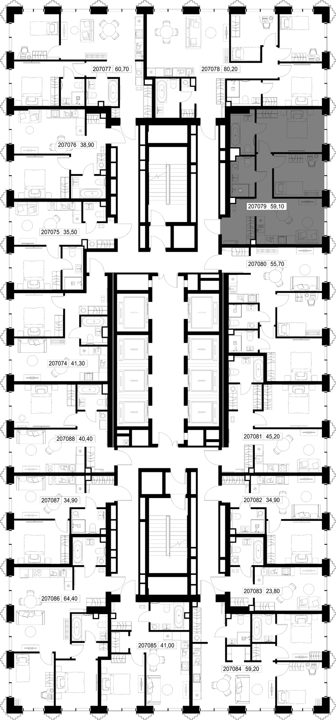 2-комнатная квартира, 59,1 м² — фото 2