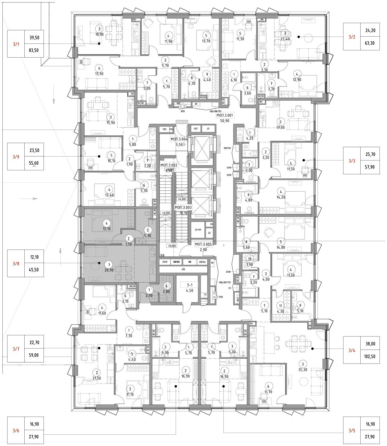 1-комнатная квартира, 45,3 м² — фото 2