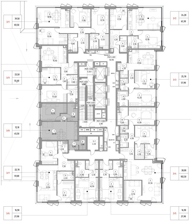 1-комнатная квартира, 45,3 м² — фото 2