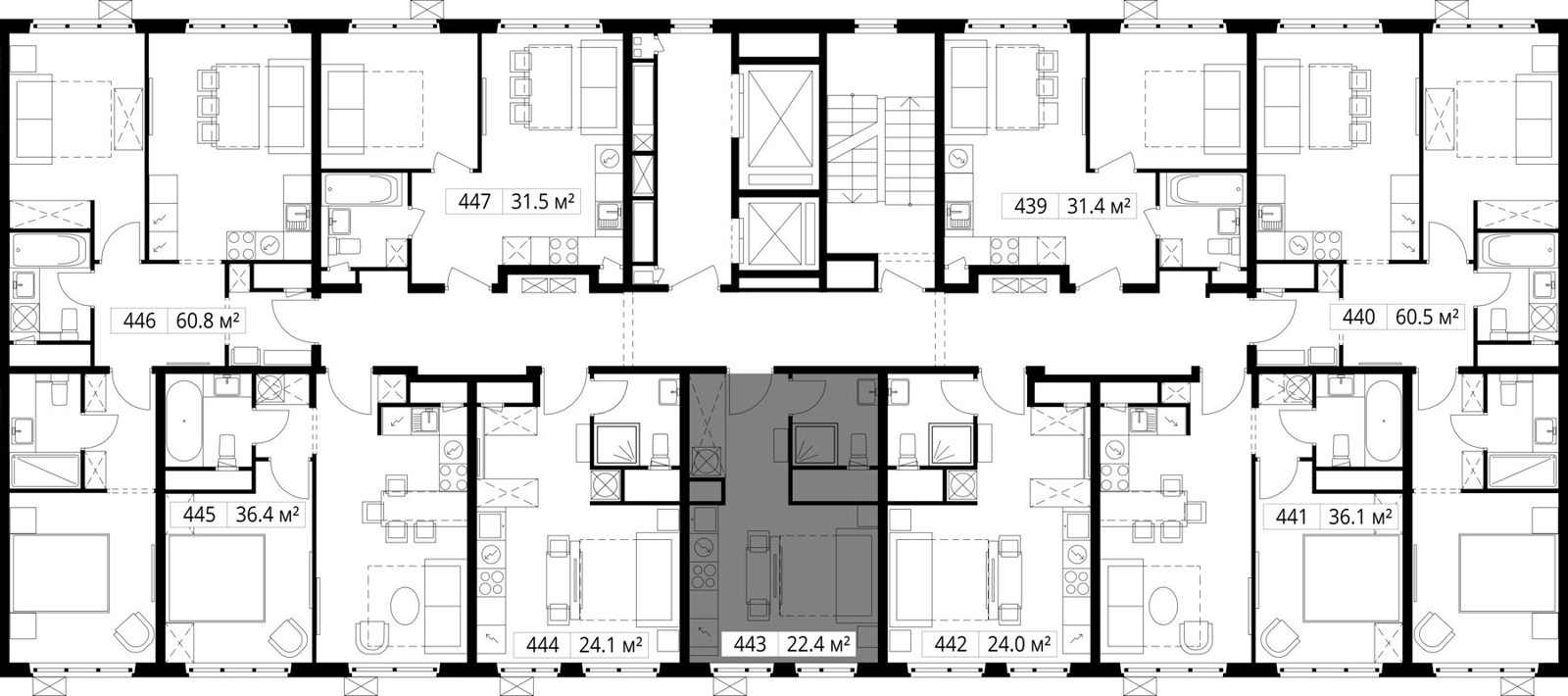 Квартира-студия, 22,4 м² — фото 2