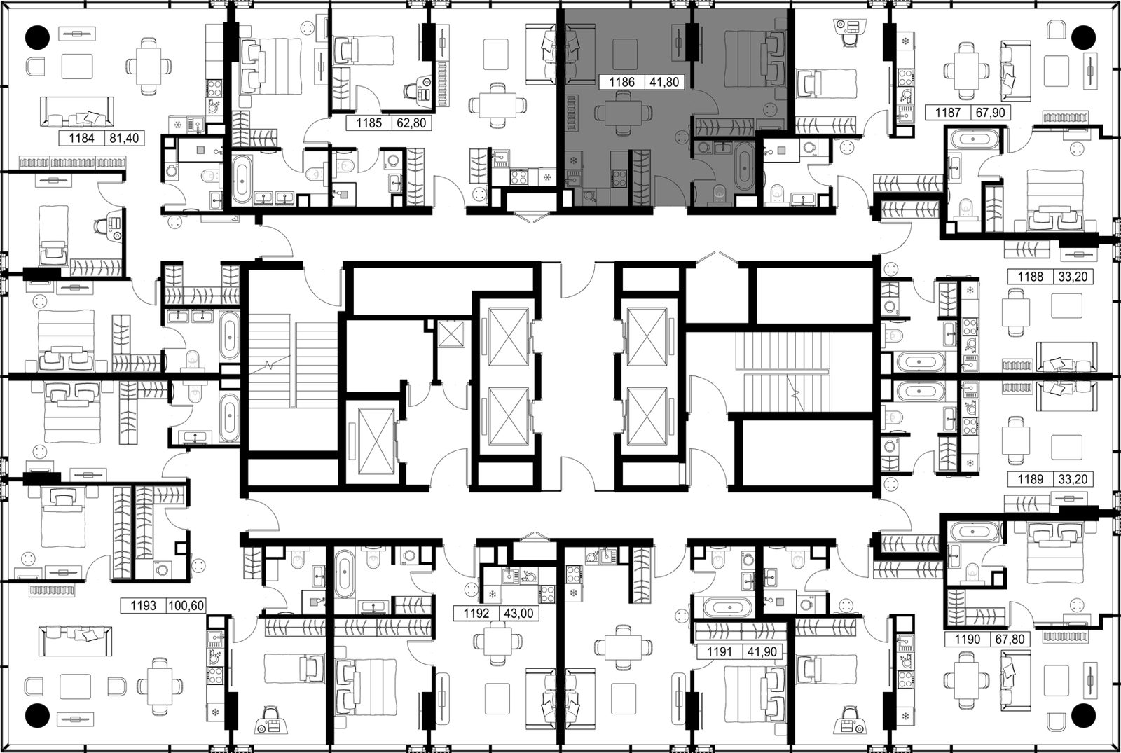 1-комнатная квартира, 41,8 м² — фото 2