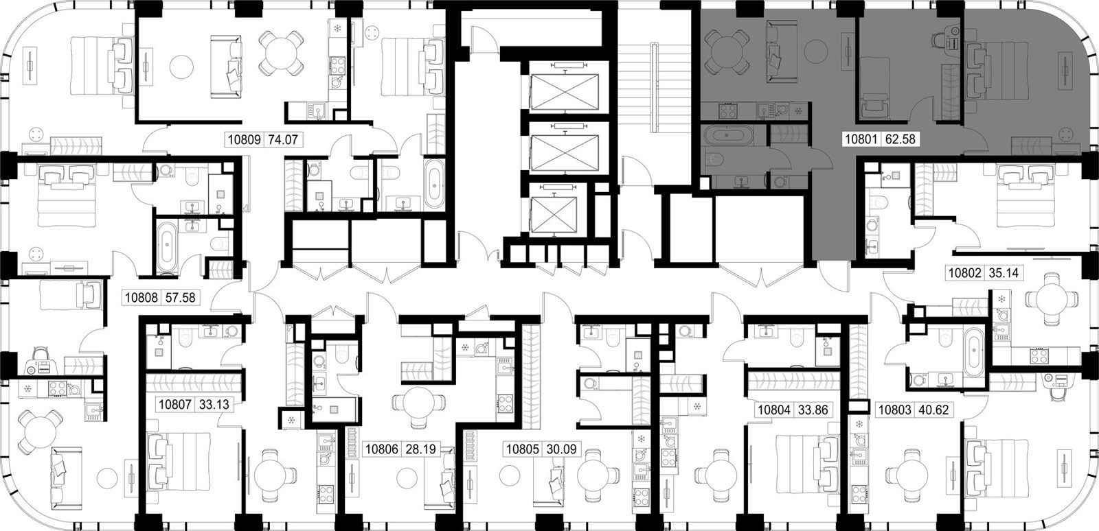 2-комнатная квартира, 62,6 м² — фото 2
