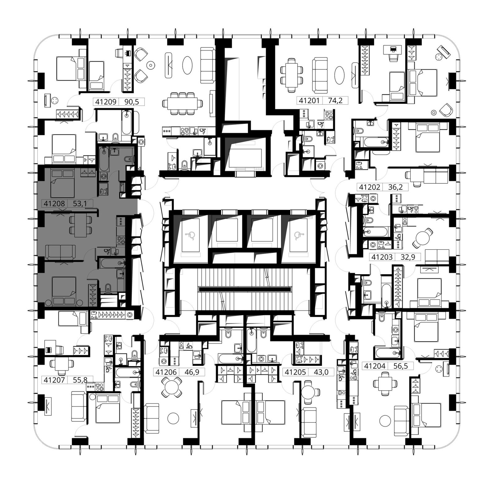 2-комнатная квартира, 53,1 м² — фото 2