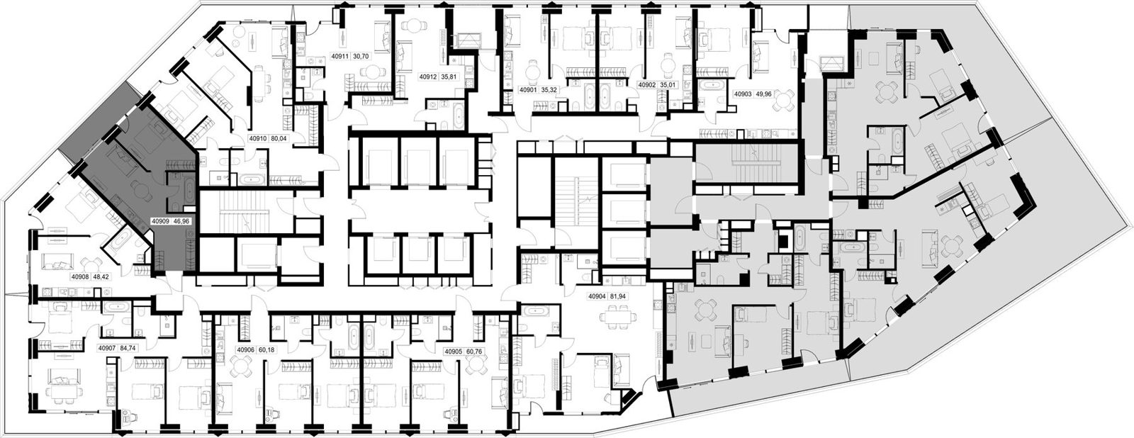 1-комнатная квартира, 47 м² — фото 2