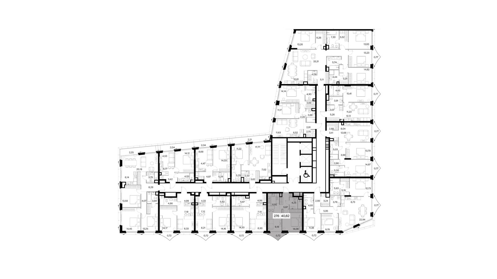 1-комнатная квартира, 40,8 м² — фото 2