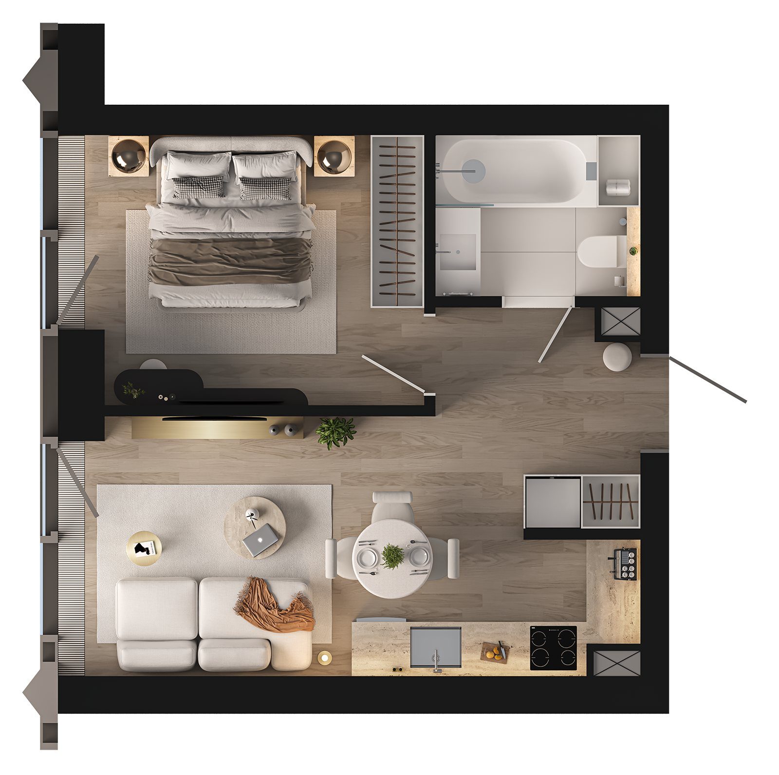 1-комнатная квартира, 36,4 м² — фото 2