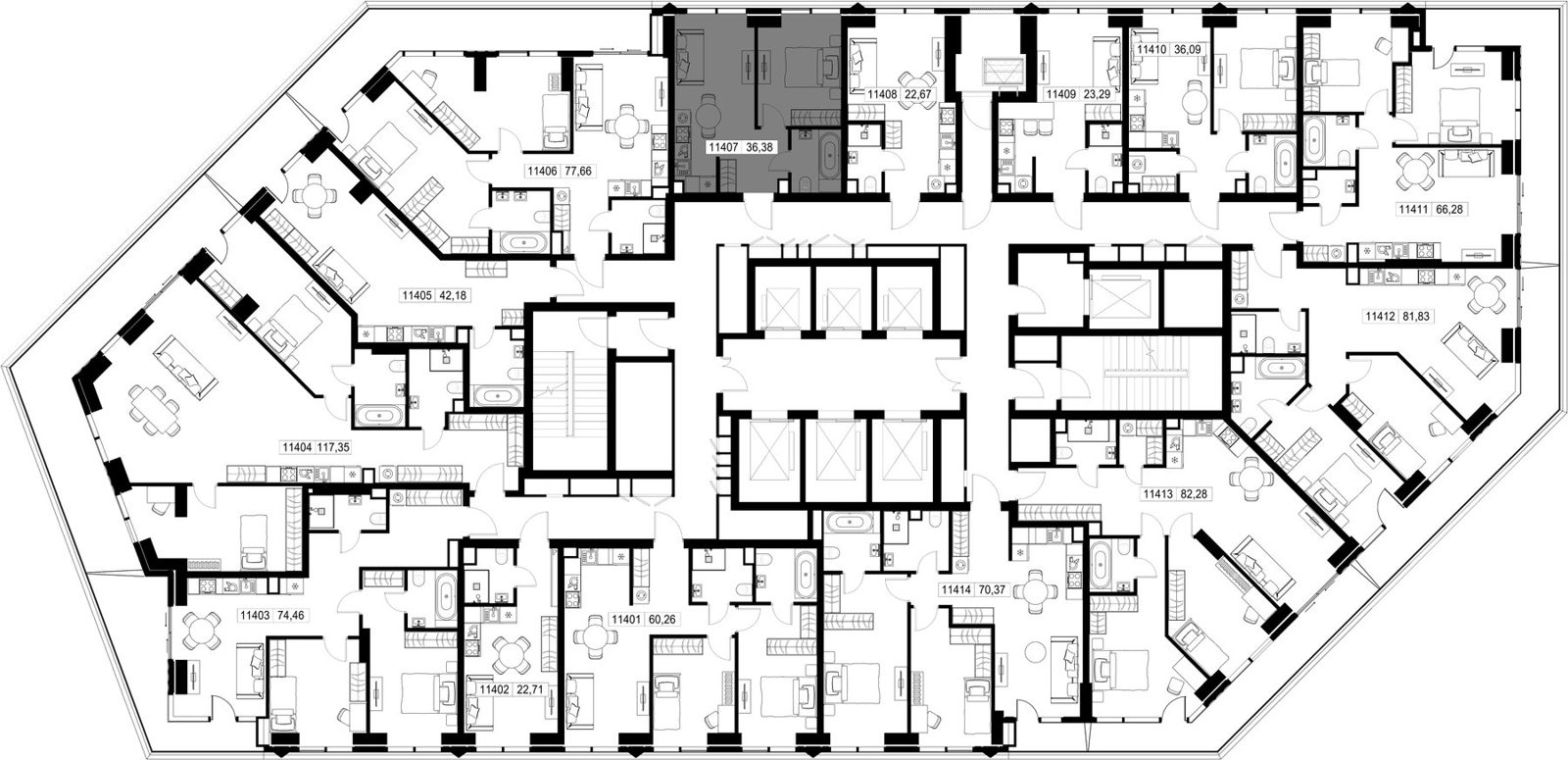 1-комнатная квартира, 36,4 м² — фото 3