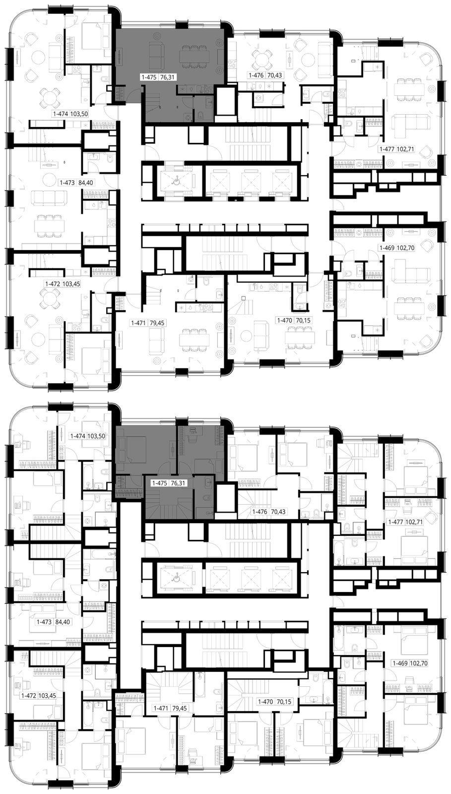 2-комнатная квартира, 76,3 м² — фото 2
