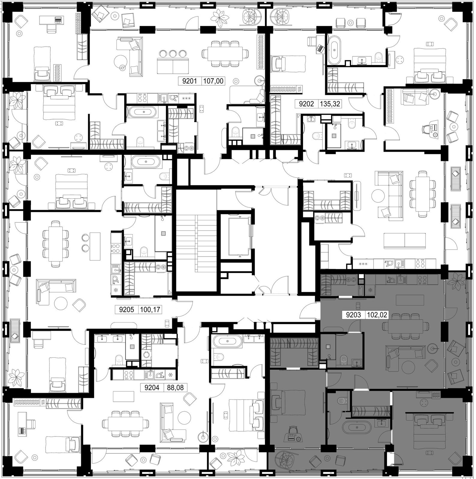 2-комнатная квартира, 102 м² — фото 2
