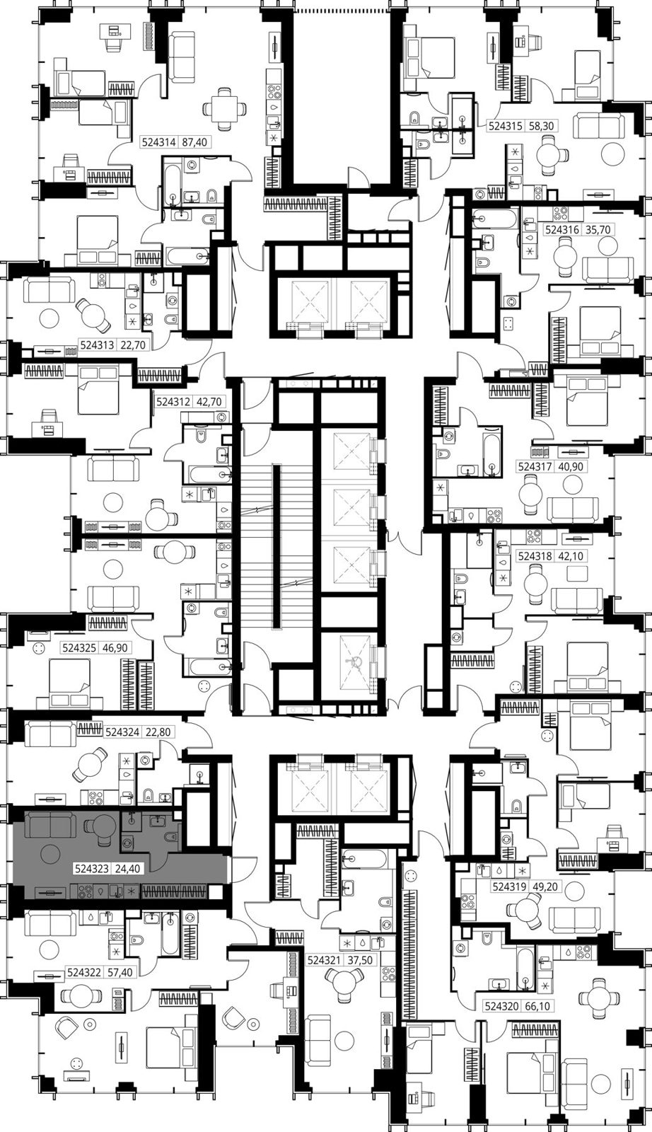 Квартира-студия, 24,4 м² — фото 2