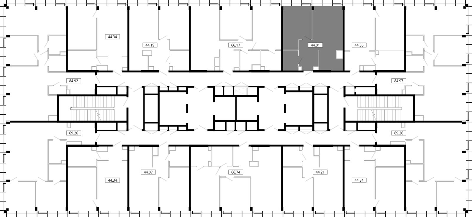 1-комнатная квартира, 44,1 м² — фото 2