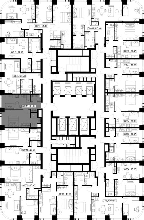 1-комнатная квартира, 38,1 м² — фото 2