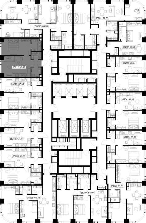 1-комнатная квартира, 45,8 м² — фото 2