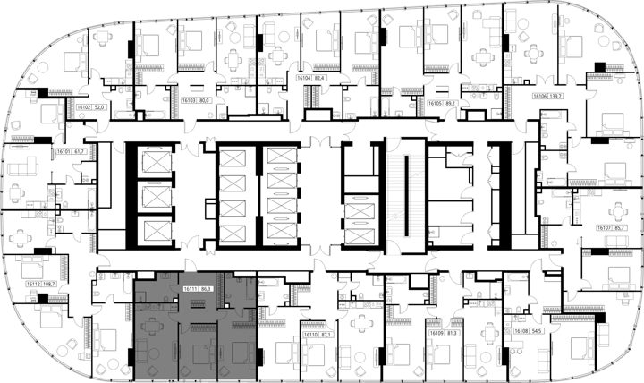 2-комнатная квартира, 86,3 м² — фото 2