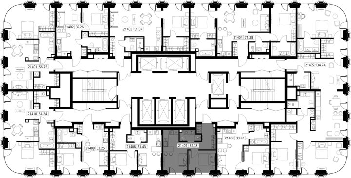 1-комнатная квартира, 31,7 м² — фото 2