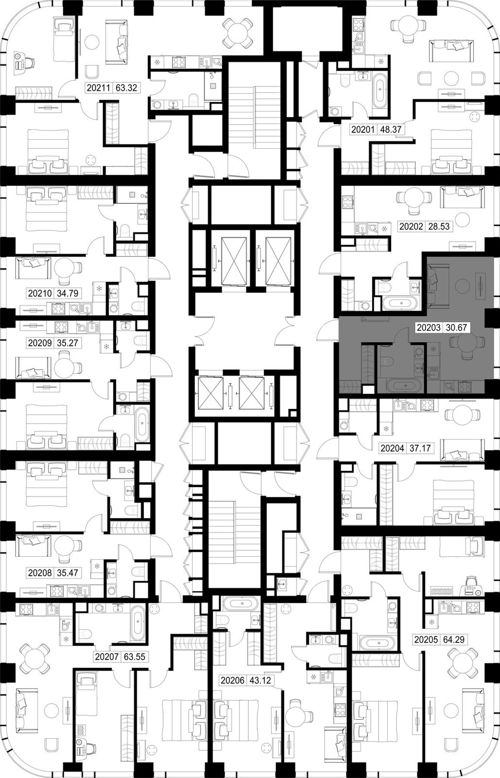 Квартира-студия, 30,7 м² — фото 2