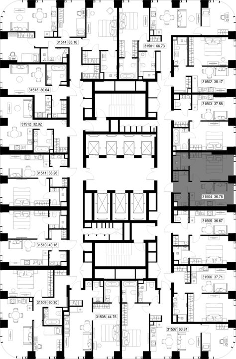 1-комнатная квартира, 36,8 м² — фото 2