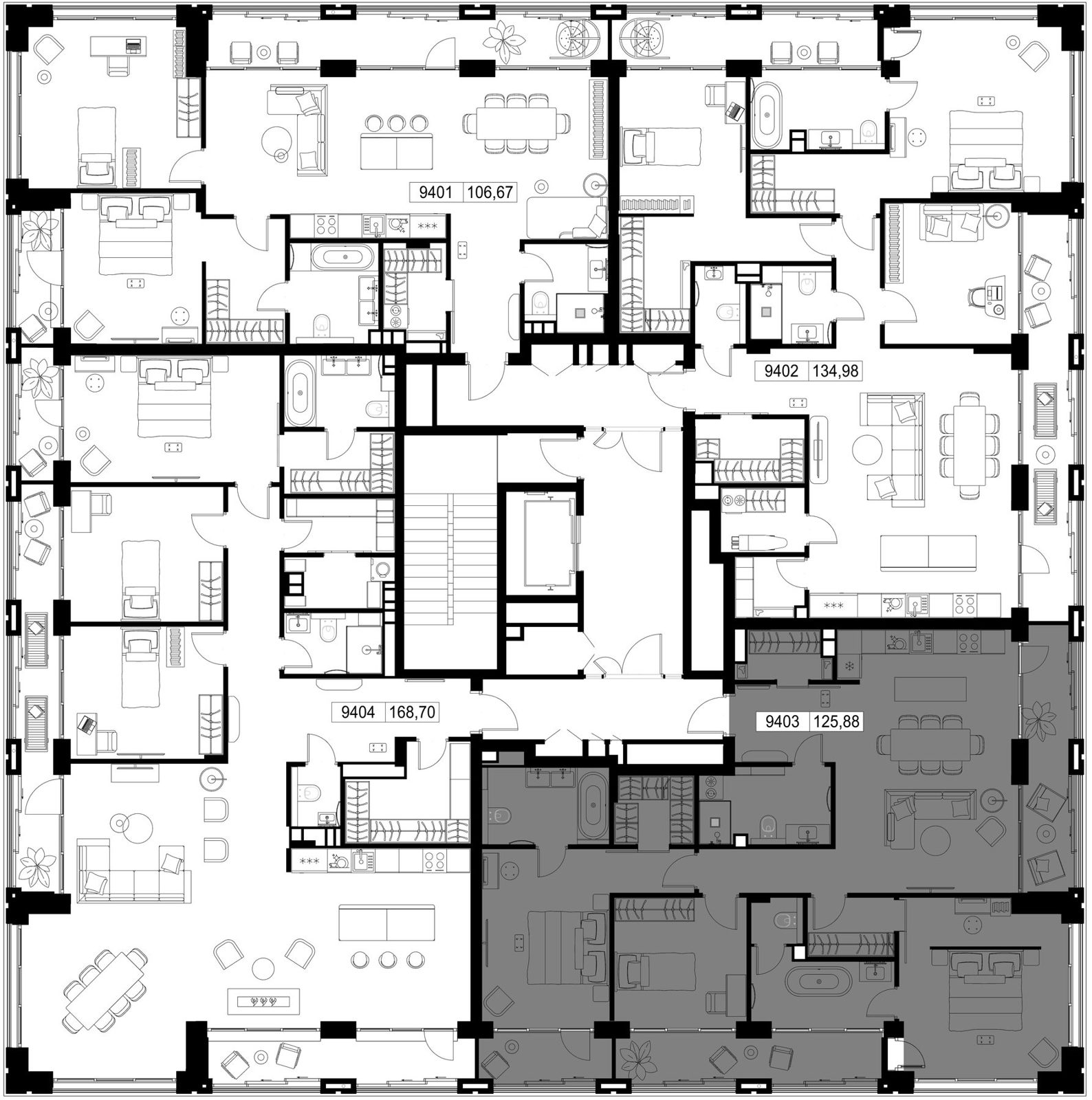 3-комнатная квартира, 125,9 м² — фото 2
