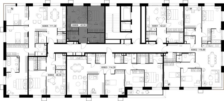 1-комнатная квартира, 42,5 м² — фото 3