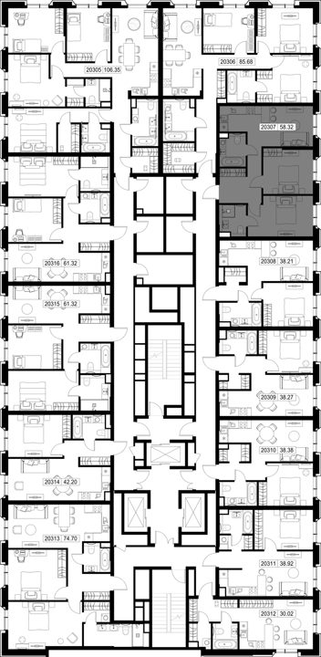 2-комнатная квартира, 58,3 м² — фото 2
