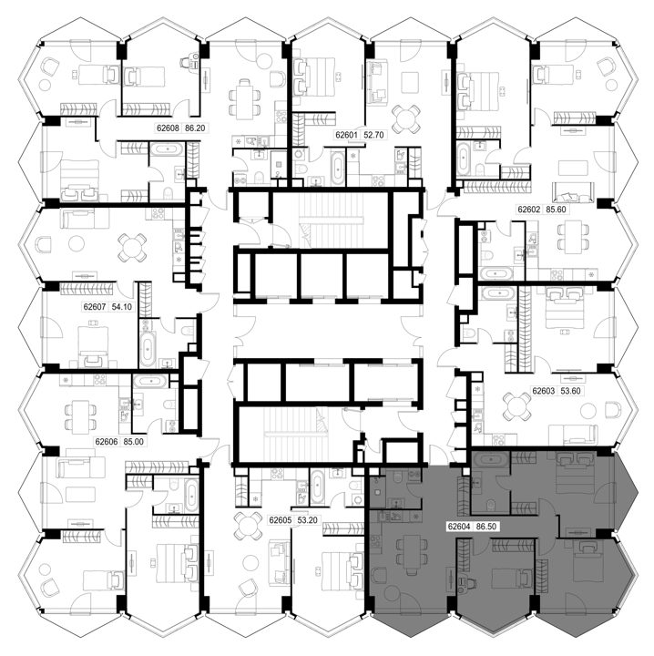 3-комнатная квартира, 86,5 м² — фото 2