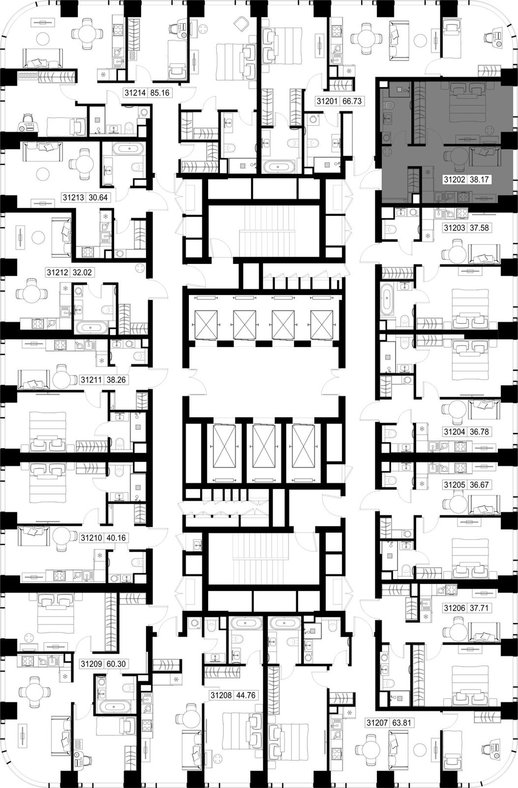1-комнатная квартира, 38,2 м² — фото 2