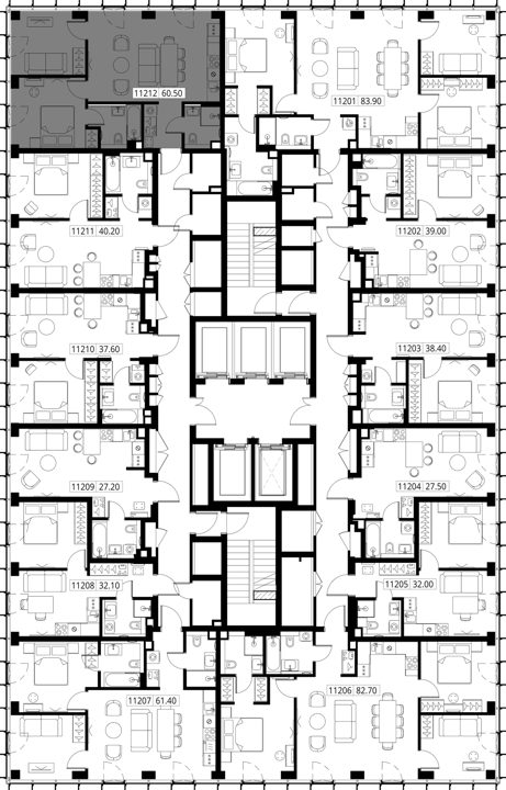 2-комнатная квартира, 60,5 м² — фото 2